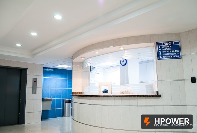 Silent hospital backup diesel generator